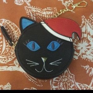 Cat Christmas coin purse